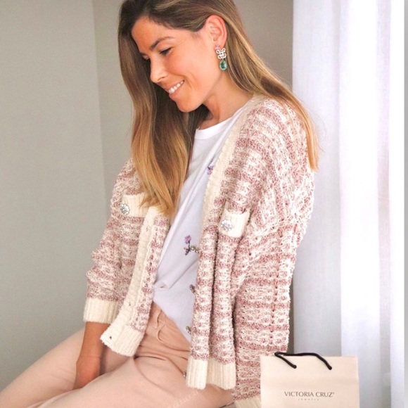 Zara | Jewel button cardigan medium NWT! - Picture 5 of 9